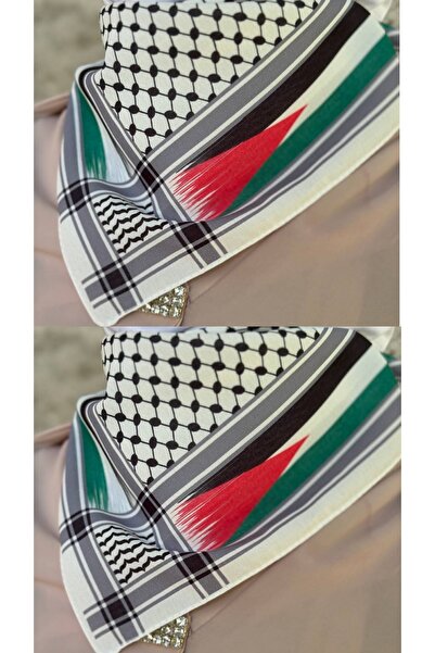 ALDAIYR 2 قطعة وشاح بتصميم فلسطيني 50×50 مناسب للجنسين للاستخدام اليومي، شال ...