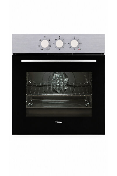 Teka HE 715 SS Ankastre Fırın, Inox panel, Siyah cam kapak, 65LT