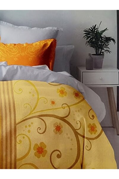 MILANO COLLECTION Set Lenjerie Pat Dublu 100% Bumbac 51209 C11 Yellow