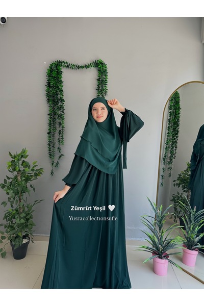 Yüsra Collection Σετ φόρεμα και κοντό σουφλέ Liza 2 τεμαχίων