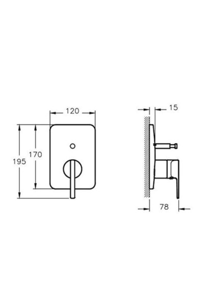 Artema Suit U A42286 Built-In Bathroom Faucet - Chrome
