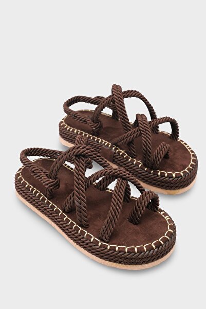 Capone Outfitters Sandale de damă Eden cu toc pană cu șnur
