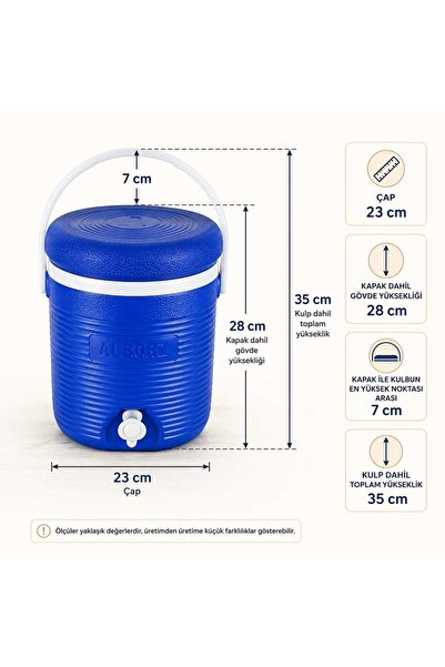 çalışır yöresel Alborz Soğuk Su Termosu Piknik Termos 1. Kalite ( 6 Litre)