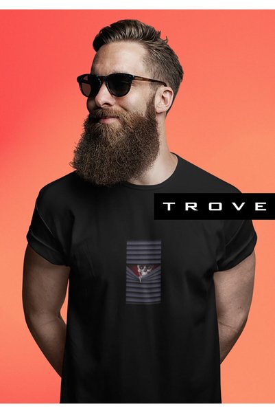 TROVE Unisex Femei Bărbați Skull Shutter Break Shop Negru Alb 100 Bumbac Desi...