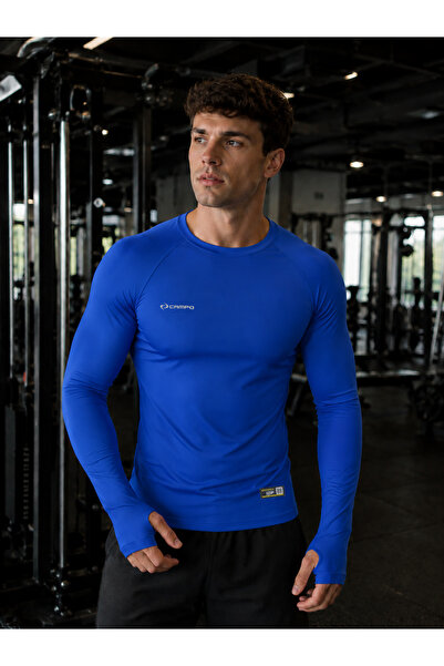 Campo Futbol Kürek Fitness İçlik Body Tişört Saks Mavi