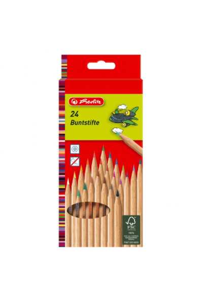 Herlitz Creioane Color Natur, 24/set