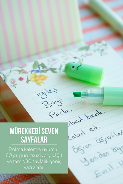 Victoria's Journals Premium Masaüstü Notluk | Sert Kapak | 340 Yaprak | 80 gr Ivory Kağıt