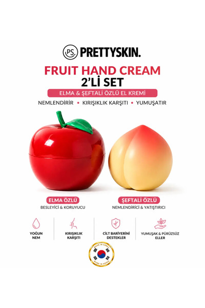 PRETTYSKIN PRETTYSKIN Şeftali Hand Cream & Elma Hand Cream