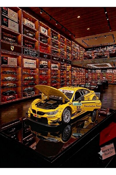 OYUNCAKSAHİLİ BMW M4 DTM Yarış Araba Model Metal 1:32 ölçek Modifiye Yazılı K...