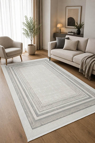 ünalcarpet 4 Metrekare - 6 Metrekare Bambu Tarz Modern Dokuma Salon Oturma Od...