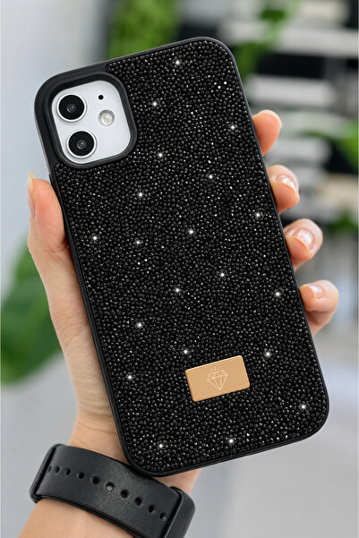 Go Aksesuar Iphone 12 ve 12 Pro Uyumlu ELMAS Tasarımlı Taşlı Işıltılı Parlak ...