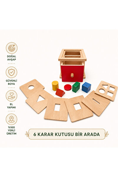 Montessori Gemisi صندوق القرارات متعدد الأغطية من مونتيسوري |   صندوق القرارا...