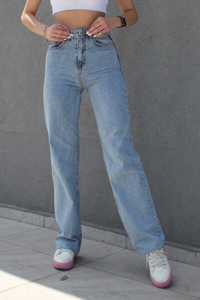 Trn JNS Daphne 90's Light Snow Wash Blue Lycra Σούπερ Ψηλόμεσο Χαλαρό Τζιν Πα...