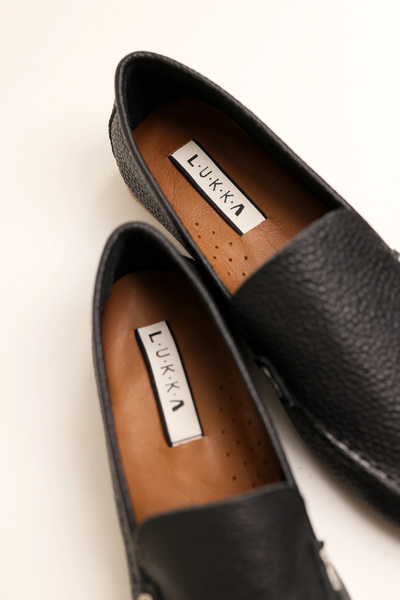 by selvi Lukka Shoes Genuine Leather Women's Abay Black Saddler Ballerinas