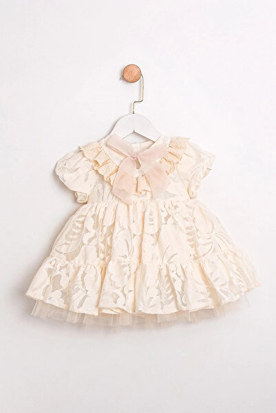 HAUSEkids ELeni Funny Girls' Baby Dress for 9-24 Months-Latte