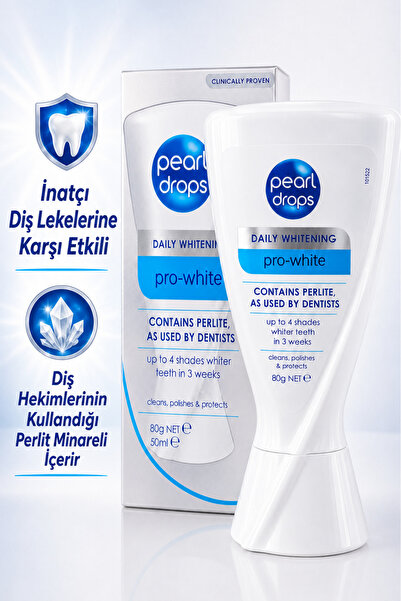 Pearl Drops Pro-White - Leke Çıkarıcı Beyazlatıcı Diş Macunu, İnatçı Lekelere...