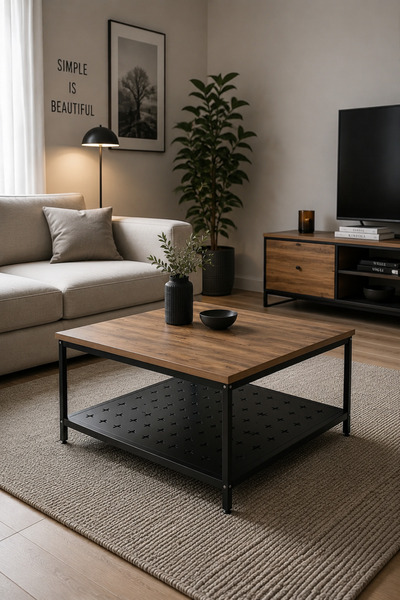 Retodesign Kare Orta Sehpa 70cm 1054