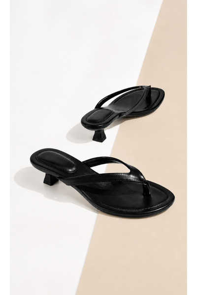 CİMİLİ SHOES صنادل نسائية سوداء بكعب عالٍ، صنادل نسائية لتقويم العظام