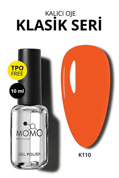 MOMO professional Kalıcı Oje K110, Koyu Turuncu, 10 ml