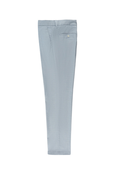 Kiğılı 7 Drop Slim Fit Patterned Classic Fabric Trousers with Elastic Waist a...