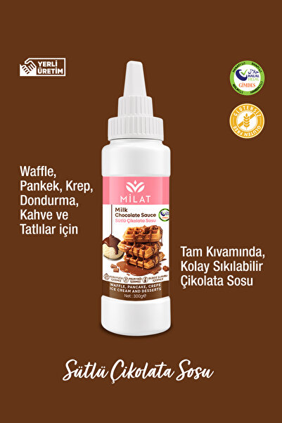 Milat Sütlü Tatlı Sos (Glutensiz) 300 g - Waffle & Krep & Pankek & Tatlı & Do...