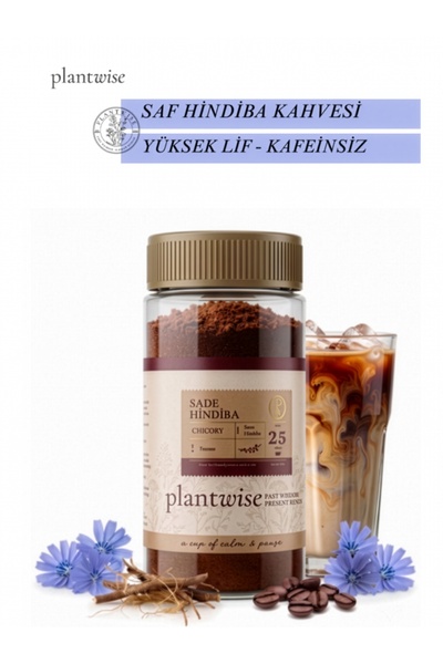 Plantwise Saf Hindiba Kahvesi %100 Doğal Prebiyotik-Yüksek Lif Bitkisel Kafei...