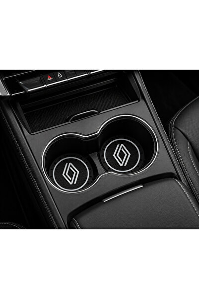 RoseTR Renault Silicone Cup Coaster Set of 2 Car Coaster Accessory with Renau...