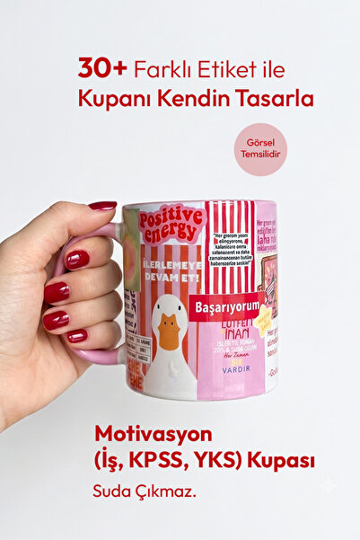 Tasarım İzi Motivasyon / KPSS / YKS / Çalışma Manifest Kupa