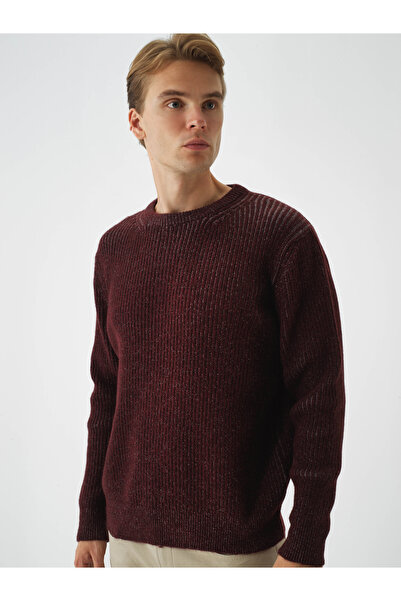 Xint Erkek Bordo Yumuşak Dokulu Regular Fit Kazak