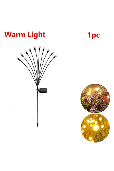 Choice 6LED Warm Light 1PC 6/8/10 LED Solar Garden Lights Powered Firefly Lig...