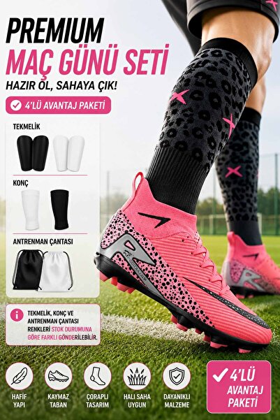 rekorsport مجموعة أحذية كرة القدم ريكور سبورت هالي سايد مع جوارب للجنسين، حقي...