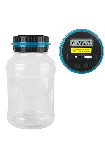 Choice1 Euro Digital LCD Counting For USD EURO Money Large Capacity Coin Mone...