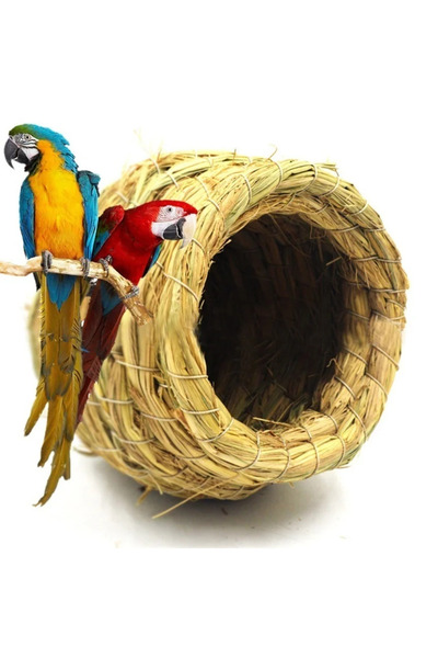 Choice M WHITE Handmade Straw Natural Bird Nest/Pigeon House Parrot Nest Warm...