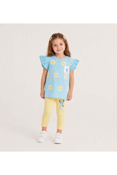 Ugly Duck 02-05 Years Old Girls' Embroidered Mini Shorts Set - Turquoise