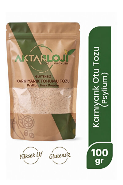aktarloji 100 Gr Glutensiz Karnıyarık Otu Tohumu Tozu / Unu - Psyllium Husk P...