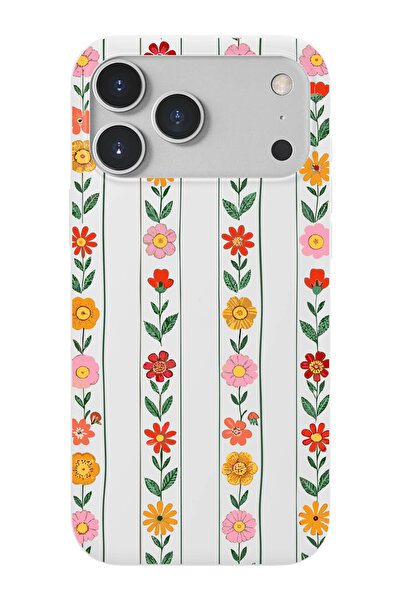 shoptocase iPhone 17 Pro Max/18 Pro Max Uyumlu Çiçek Sarmaşığı Desenli İçi Sü...