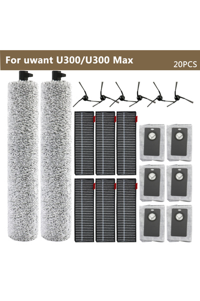 Choice14 23 قطعة متوافقة مع مكنسة Uwant U300 / U300 Max الكهربائية: قماش الفر...