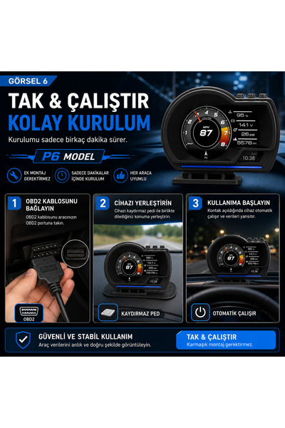 mepko ties Head Up Display Araç Verileri Bu Ekranda Hız gösterge - Gps Hız Al...