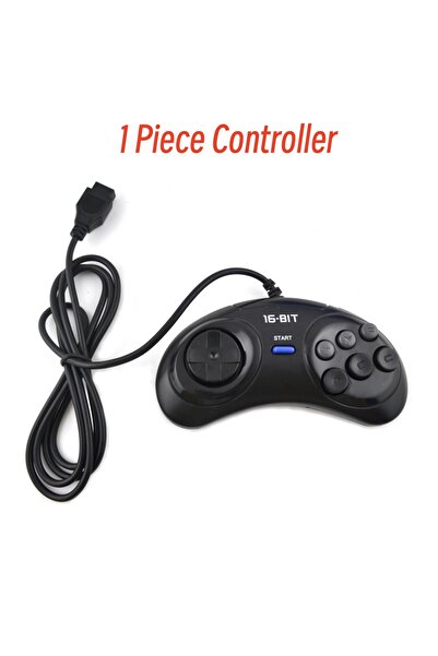 Choice 1 piece 1-2 Pcs Black Gamepad Controller For Sega Mega Drive 9 Pin 6 B...