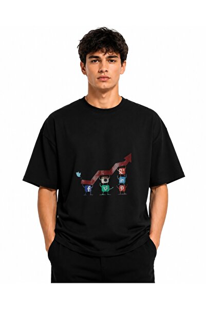 Inscriptie Tricou Unisex Bumbac Premium Casual " Social media important "