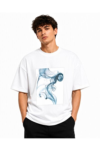 Inscriptie Ουνισέξ Βαμβακερό T-Shirt Υψηλής Ποιότητας  "Smoke "