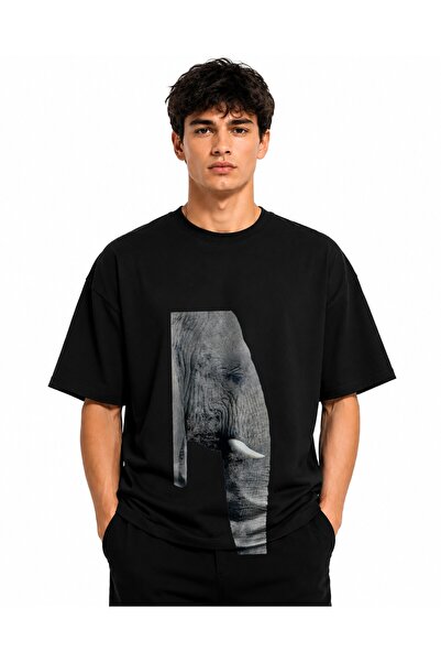 Inscriptie Tricou Unisex Bumbac Premium Casual " Cap elefant "