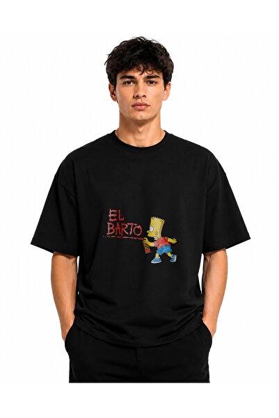 Inscriptie Tricou Unisex Bumbac Premium Casual " Bart Simpson, el barto "