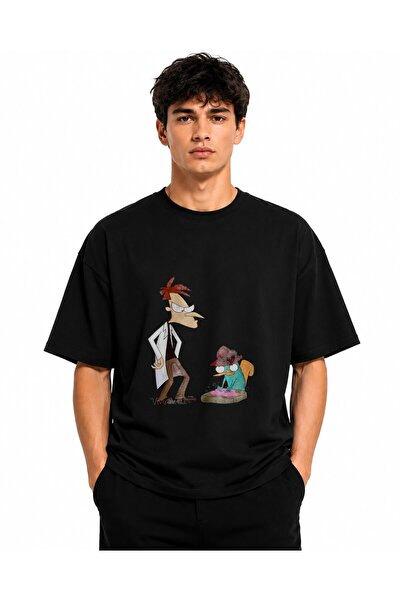 Inscriptie Tricou Unisex Bumbac Premium Casual " Dr. Heinz Doofenshmirtz & Pe...