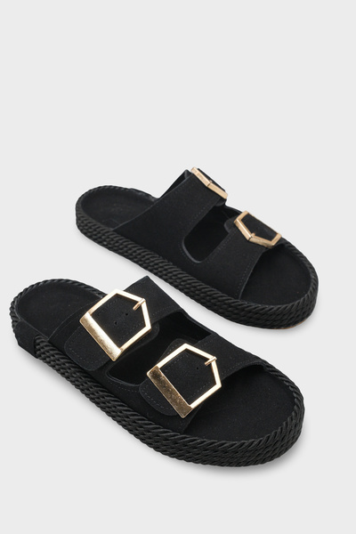 Capone Outfitters Keslie Metal Buckle Pack Comfort Women's Slipper