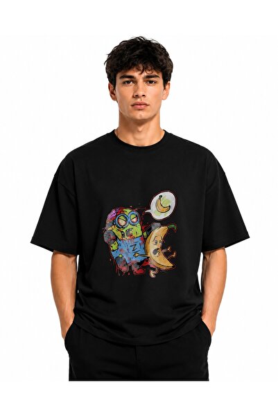 Inscriptie Tricou Unisex Bumbac Premium Casual " Minion & Banana "