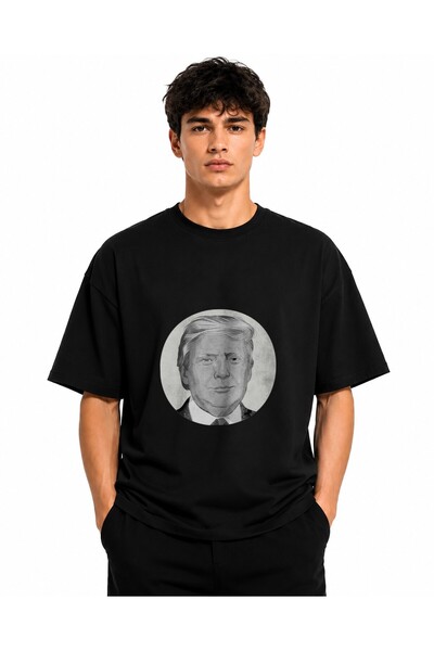 Inscriptie Ουνισέξ Βαμβακερό T-shirt Υψηλής Ποιότητας "Ντόναλντ Τραμπ - μολύβι "