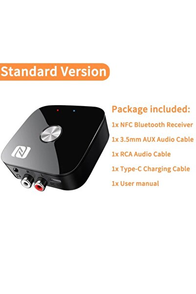 Choice v5.3 Standard Version NFC Bluetooth 5.3 Audio Receiver 3.5mm AUX R/L R...