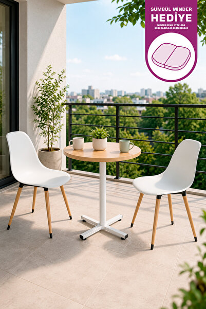 VİLİNZE Eames Sandalye Payas Metal Ayak Mutfak Bahçe Balkon Bistro ve Cafe Ma...