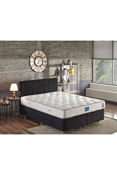 Niron Yatak Niron Juliette 200x200 cm Çift Kişilik Lüks Yatak Seti - Siyah Ku...